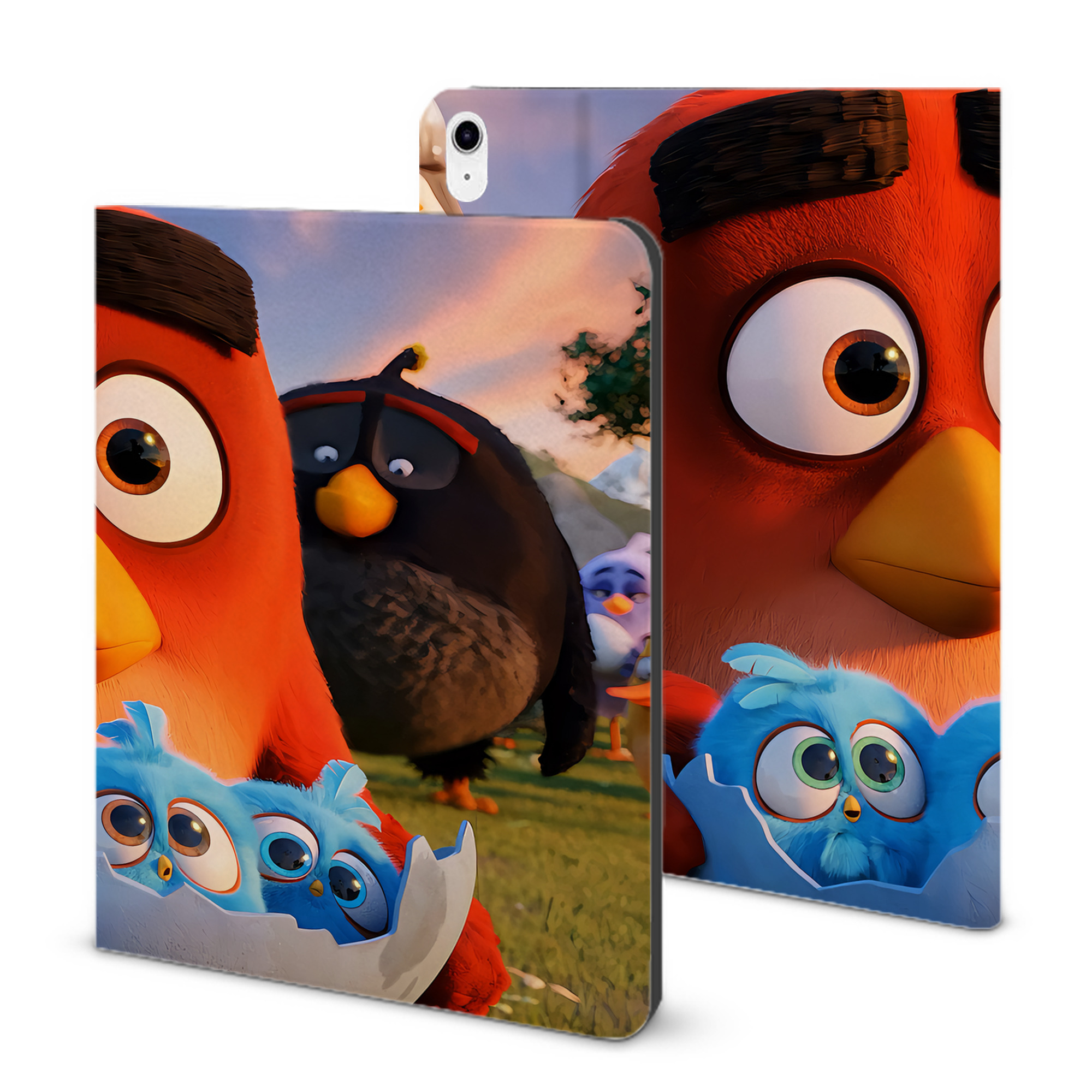 （画像用） Angry Birds アングリーバード IPad ケース ブック型 PUレザー TPU 耐衝撃 軽量 薄型 ペン収納なし 全面保護 IPad 各モデル対応